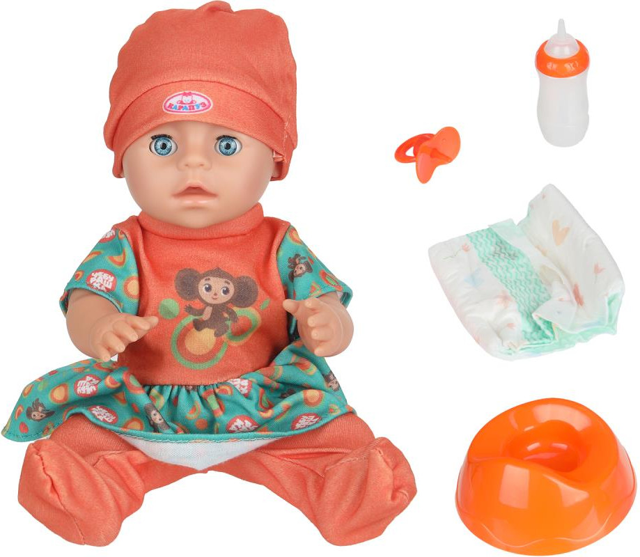 Пупс с аксессуарами Карапуз Чебурашка Y30BB-CHEBURASHKA-RU