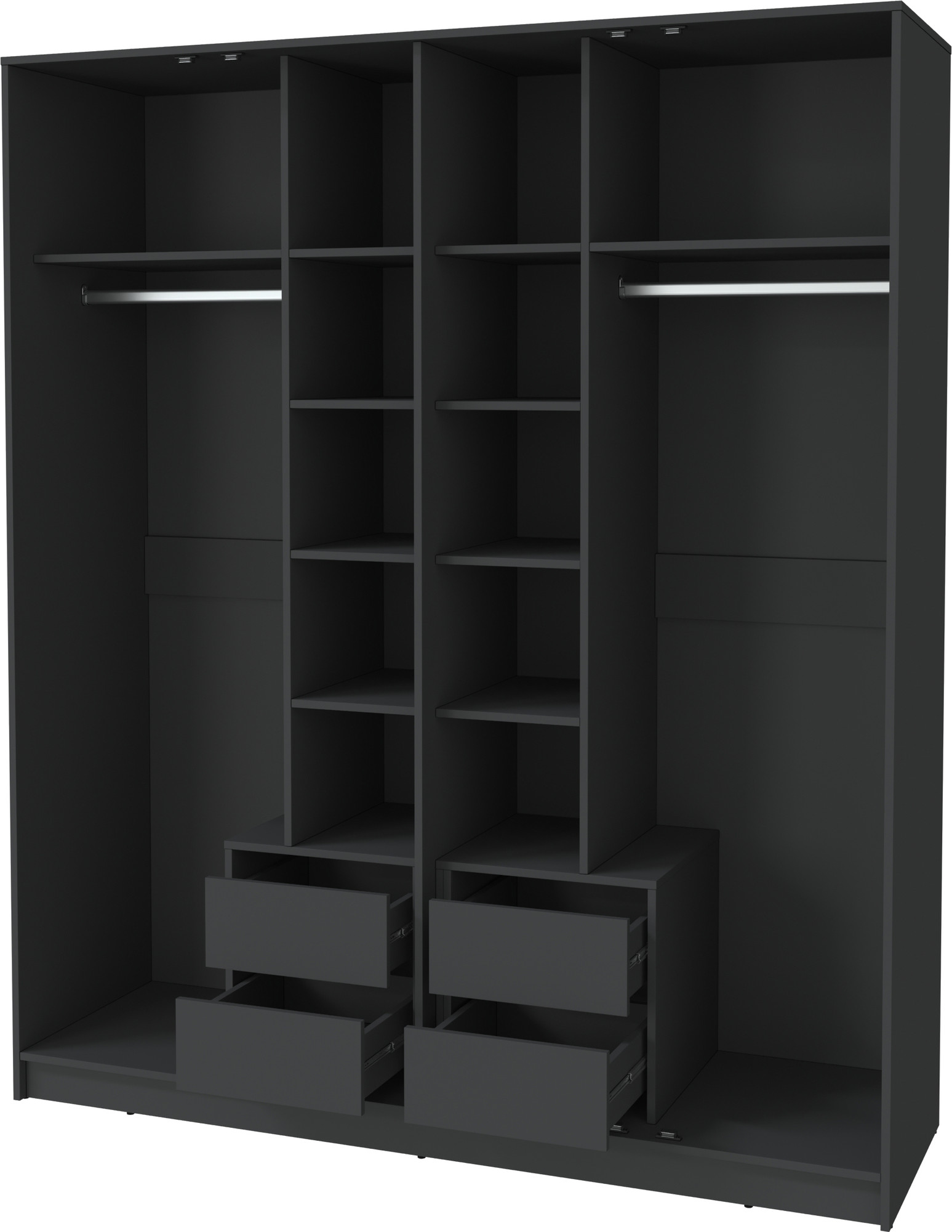 Шкаф Interline Концепт КТ-Ш4 Техно (антрацит/грей) — фото 2