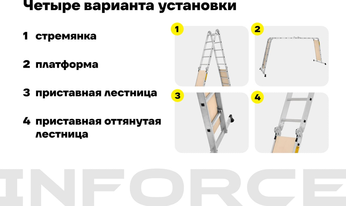 Лестница-трансформер Inforce ЛП-Т-4-5-П — фото 3