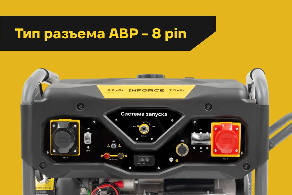 Бензиновый генератор Inforce Трехфазный GL 8500E-3D — фото 3
