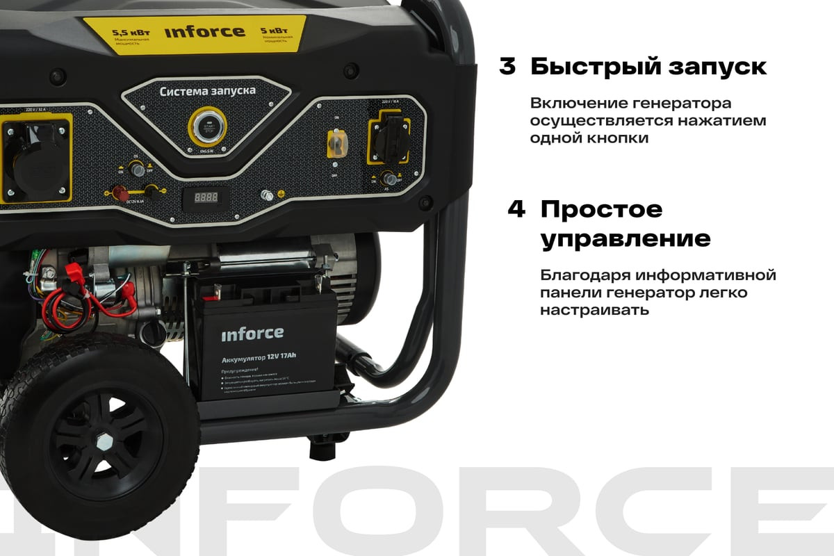 Бензиновый генератор Inforce GL 5500 04-03-21 — фото 4