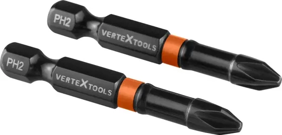 Набор бит Vertex Tools Impact PH2x50 / IP-PH2-50-2 (2шт) — фото 2
