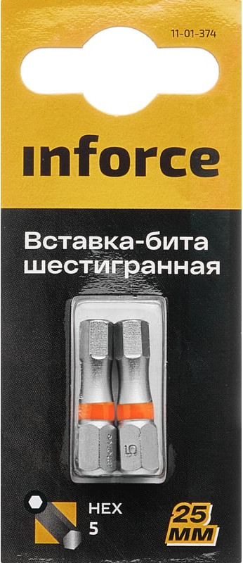Набор бит Inforce HEX5 L 25 / 11-01-374 (2шт) — фото 2