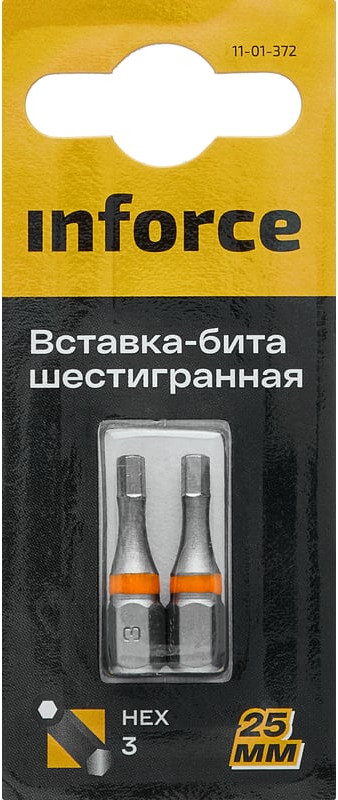 Набор бит Inforce HEX3 L 25 / 11-01-372 (2шт) — фото 2