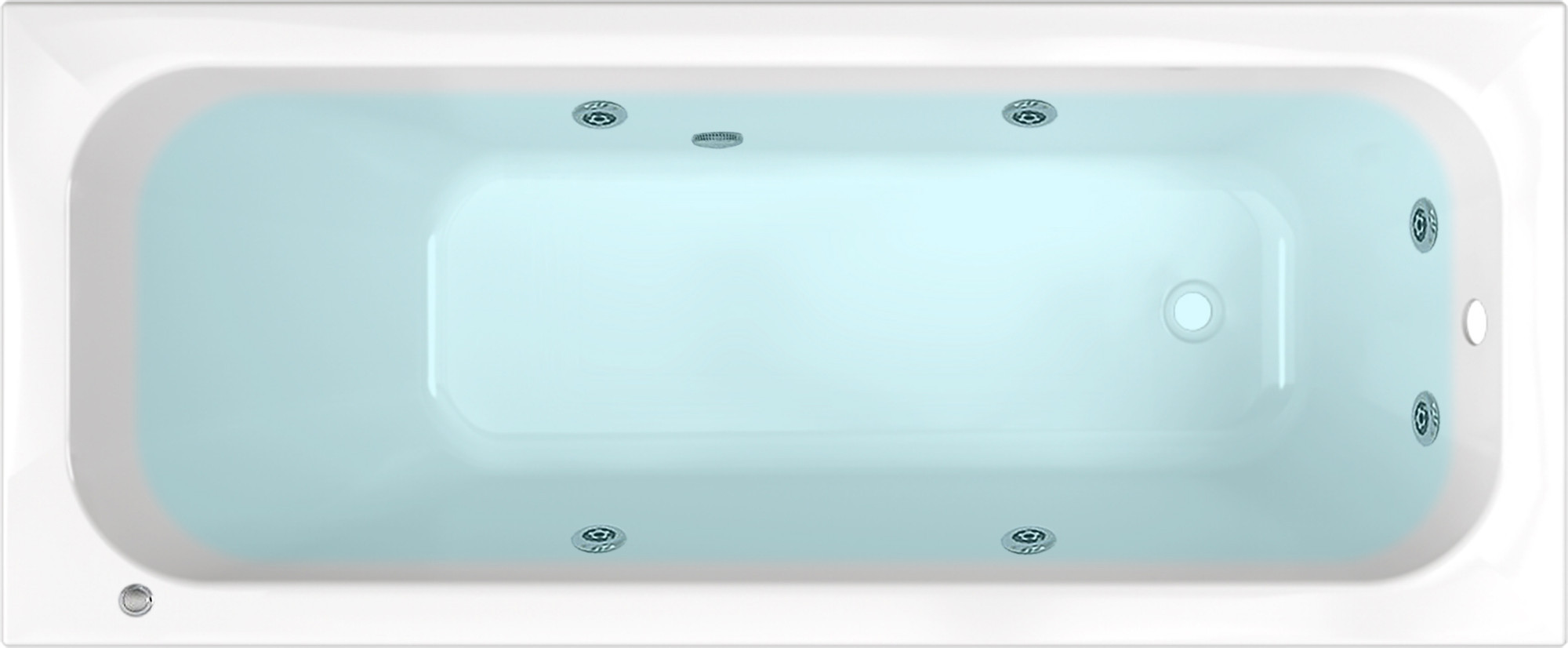 Ванна акриловая Triton Ника 180x80 Базовая Flat (с гидромассажем)