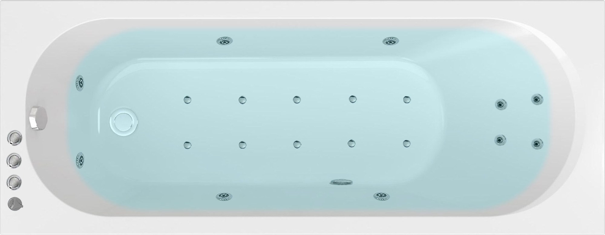 Ванна акриловая Triton Оникс 170x70 Люкс Flat (с гидромассажем)