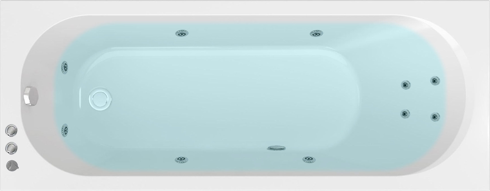 Ванна акриловая Triton Оникс 180x75 Стандарт Flat (с гидромассажем)