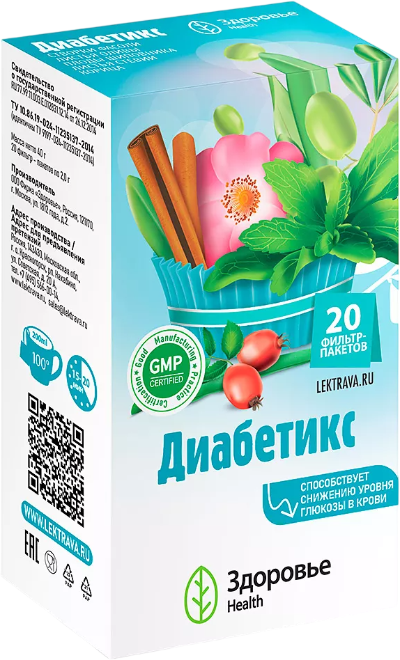 Пищевая добавка ЛекФарма Адонис Диабетикс (20пак)