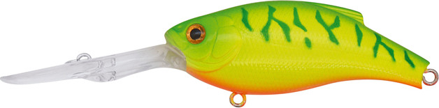 Воблер TSURIBITO Deep Crank 65sdr / 064 Chartreuse Tiger Orange Belly / 18164