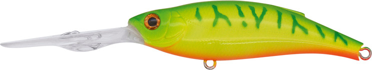 Воблер TSURIBITO Deep Shaker 75f / 064 Chartreuse Tiger Orange Belly / 18179