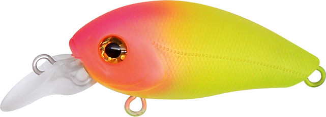 Воблер TSURIBITO Baby Crank 35f-Sr / 528 Chartreuse Pinkhead / 20142