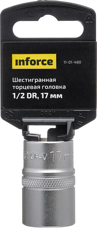 Головка слесарная Inforce Шестигранная 1/2 DR 17мм / 11-01-480 — фото 3