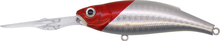 Воблер TSURIBITO Deep Shaker 75f / 061 Hight Hg. Red Head / 18177