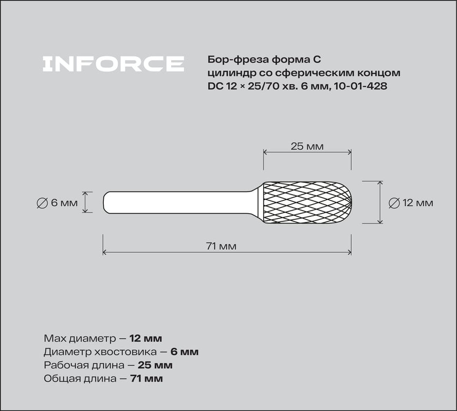 Борфреза Inforce 10-01-0428 — фото 5