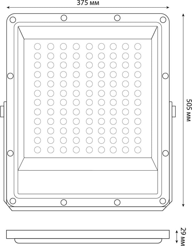 Прожектор Uniel ULF-F51D-300W/6500K IP65 200-240V / UL-00012762 — фото 5