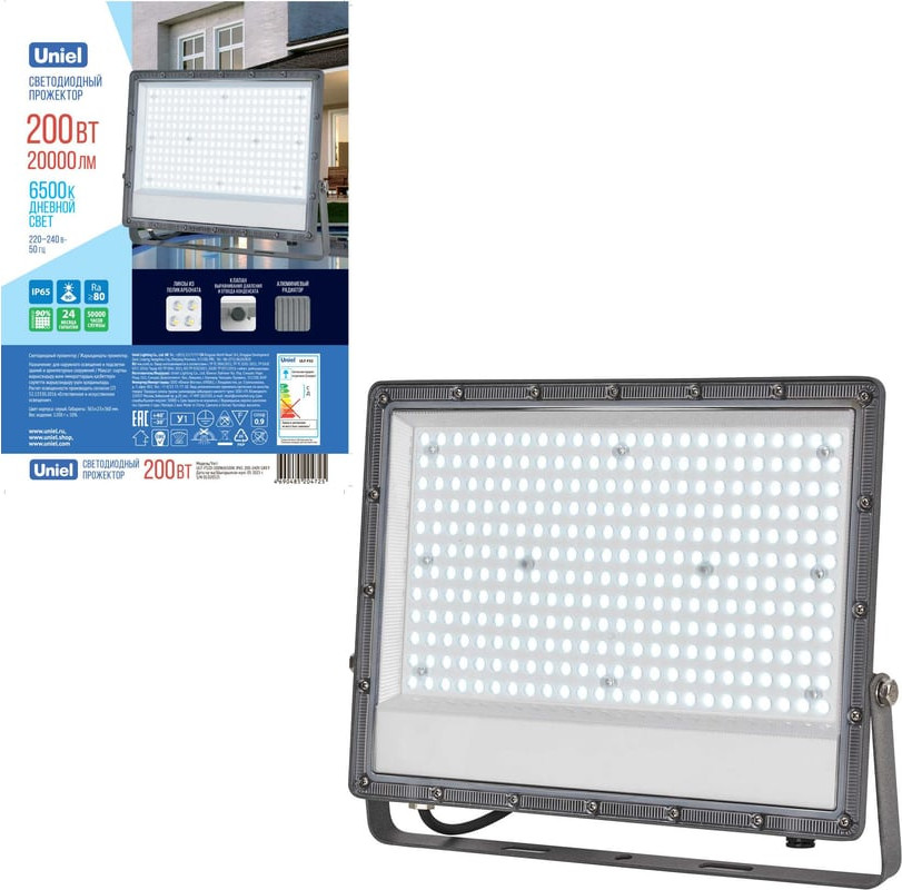 Прожектор Uniel ULF-F52D-200W/6500K IP65 200-240V / UL-00013060 — фото 5