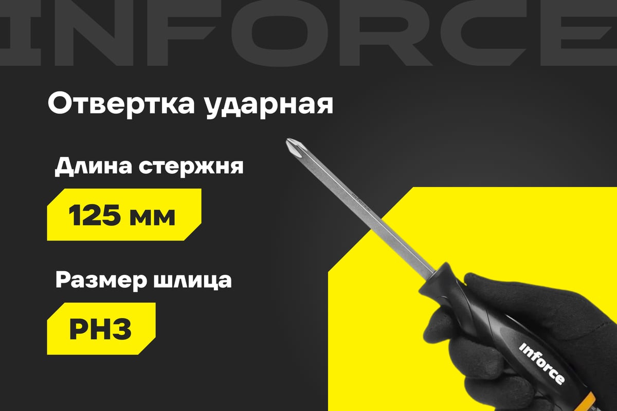 Отвертка Inforce Ударная / 06-09-87 — фото 2