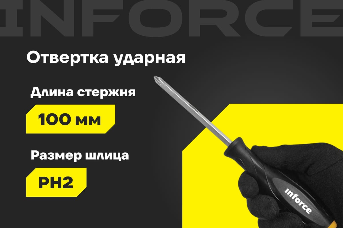 Отвертка Inforce Ударная / 06-09-86 — фото 2