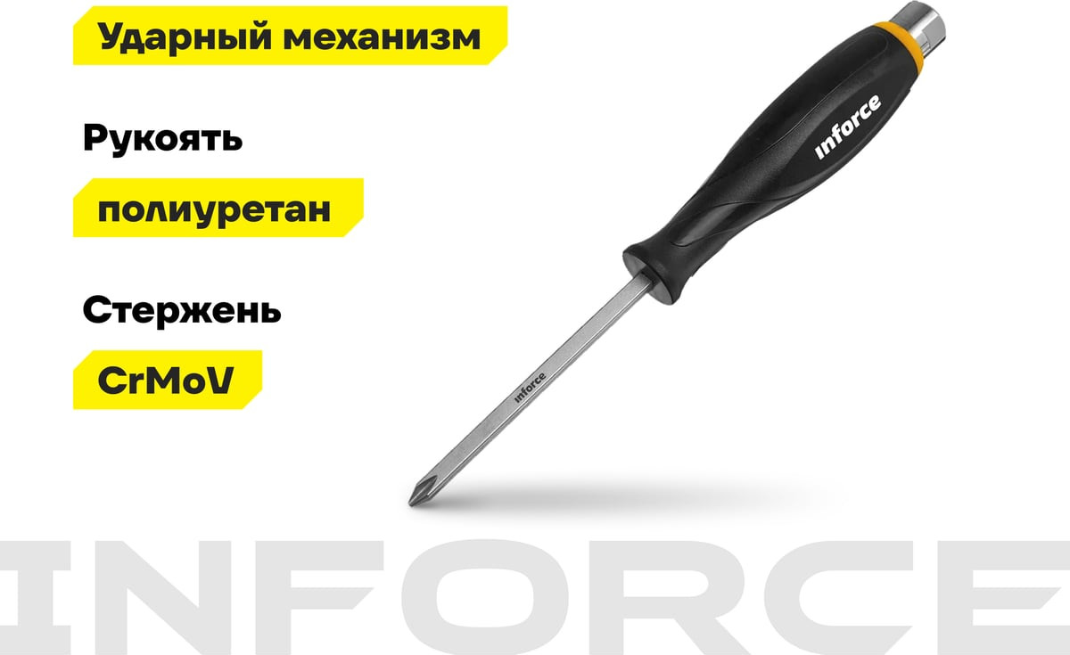 Отвертка Inforce Ударная / 06-09-86 — фото 3