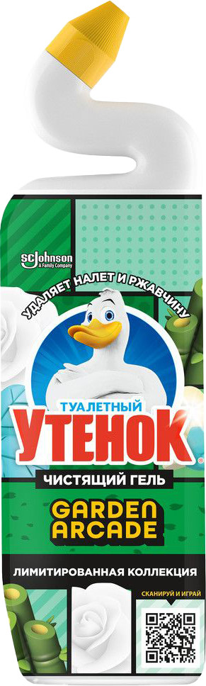 Чистящее средство для унитаза Туалетный утенок Цветочный (800мл)