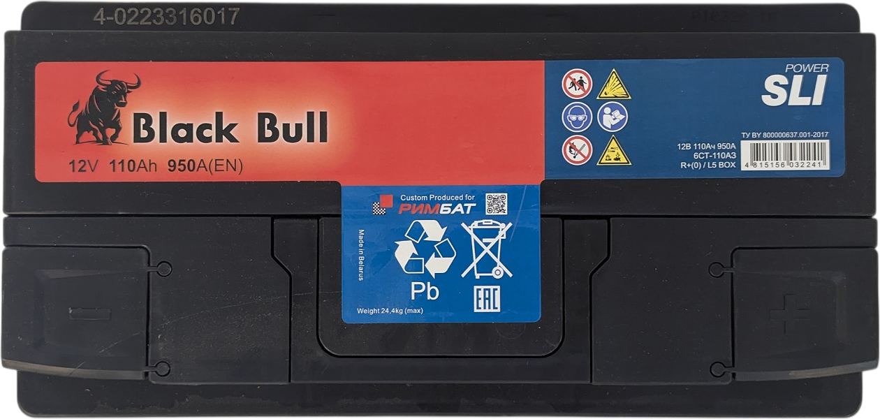 Автомобильный аккумулятор BLACK BULL SLI R+ 950A / 6СТ-110.0SLI (110 А/ч) — фото 4