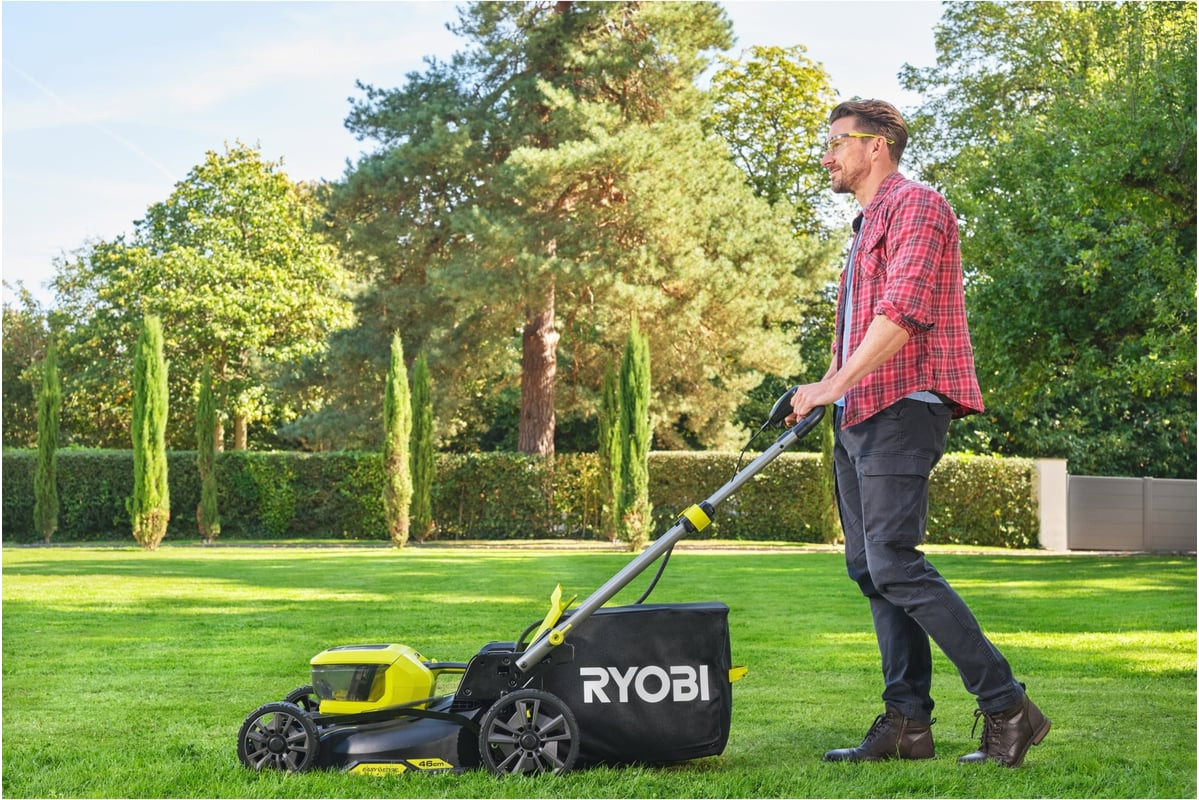 Газонокосилка аккумуляторная Ryobi без АКБ и З/У RY18LMX46A-0 (5133005789) — фото 3