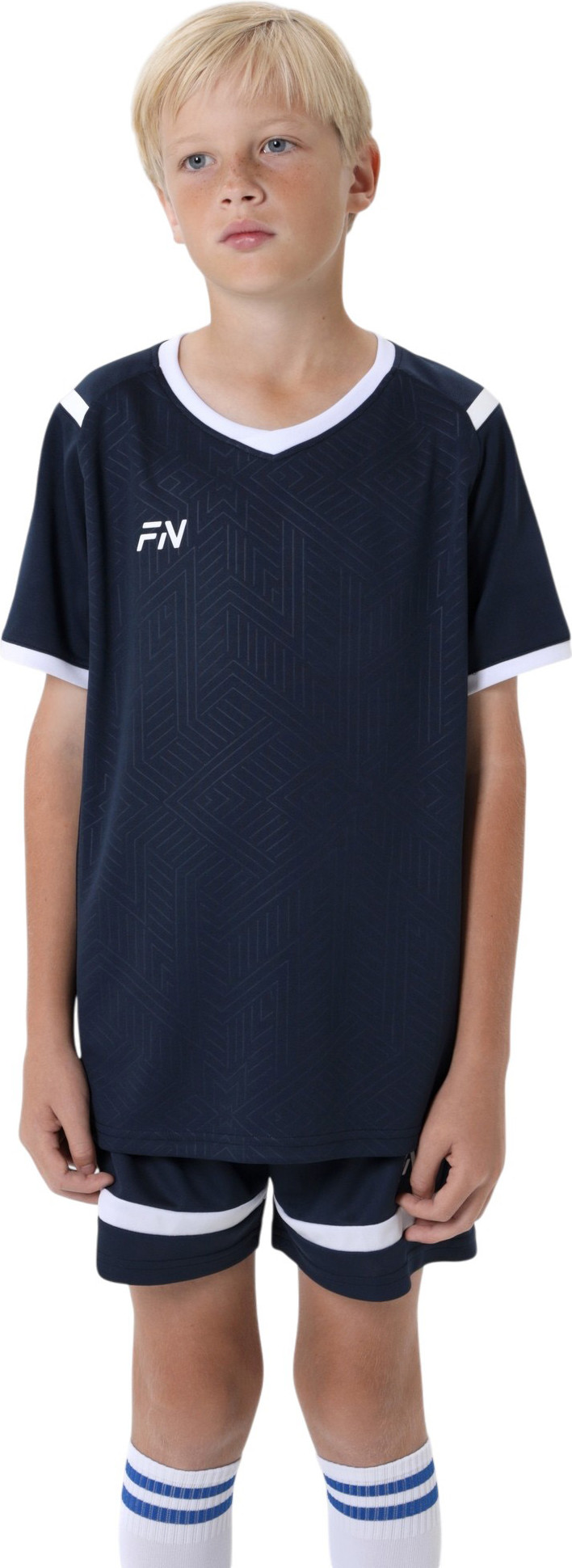 Футбольная форма FN Spirit Kid / KFN4261018-424 (р.140, белый/темно-синий)