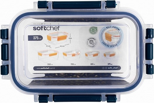 Набор контейнеров Soft Chef Clara APS005B (3шт, синий) — фото 3