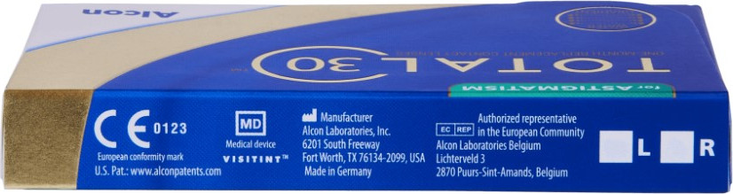 Контактная линза Alcon Total 30 для астигматизма Sph-6.50 CYL-1.75 ax160 R8.6 — фото 3