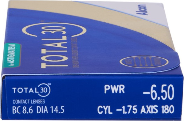 Контактная линза Alcon Total 30 для астигматизма Sph-6.50 CYL-1.75 ax160 R8.6 — фото 5