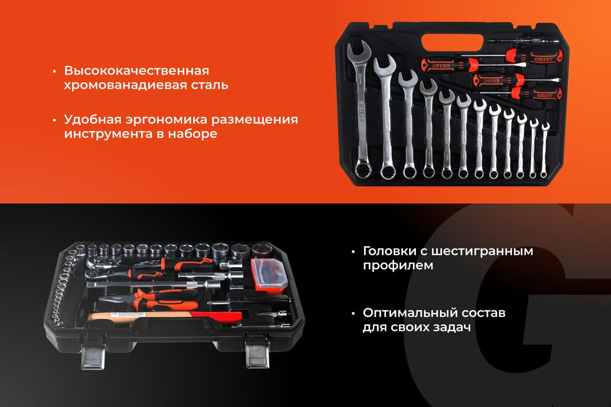 Универсальный набор инструментов Gigant GAS 88 (88 предметов) — фото 4