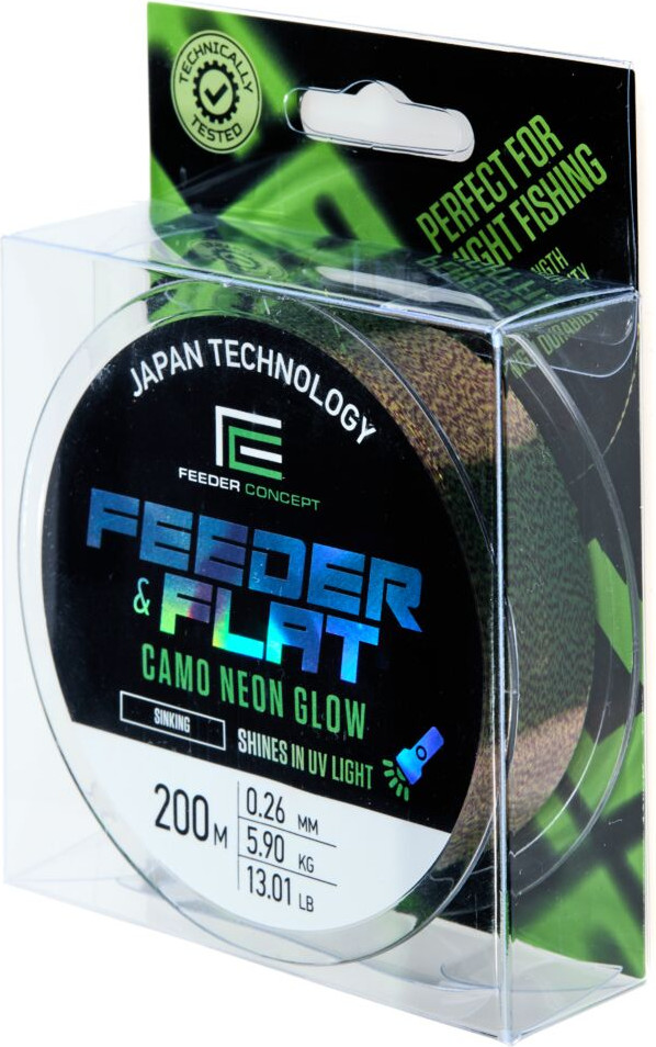 Леска монофильная Feeder Concept Feeder & Flat Camo Neon Glow 200/026 FC4000-026 — фото 2