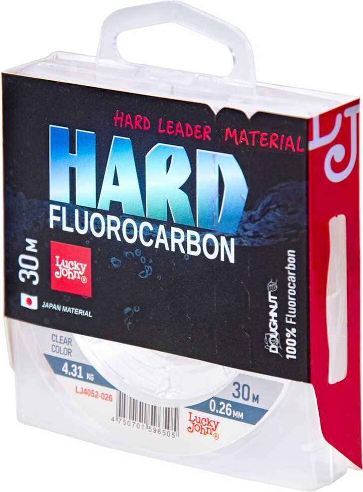 Леска монофильная Lucky John Fluorocarbon Hard 030/026 LJ4052-026