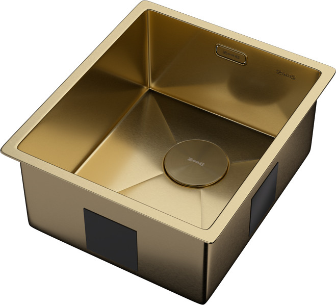 Мойка кухонная ZORG Zerox 38 U / IF PVD Gold — фото 2