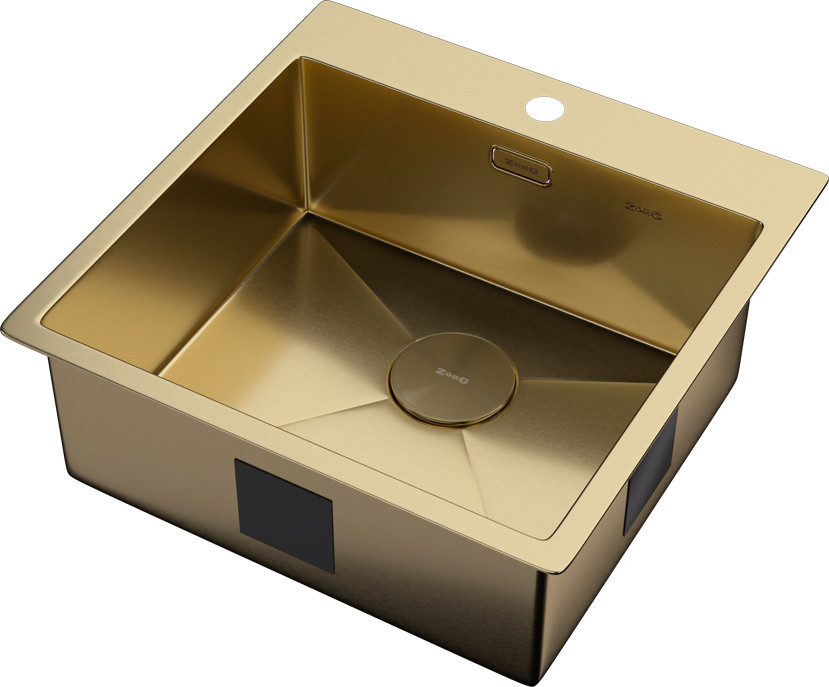 Мойка кухонная ZORG Zerox 51 / IF PVD Gold — фото 2
