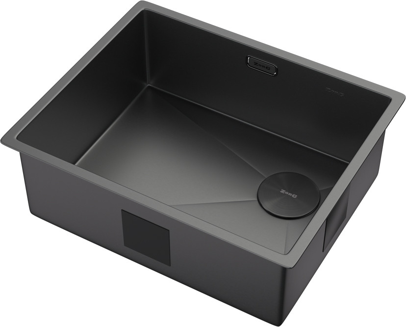 Мойка кухонная ZORG Zerox 54 U / IF Side SF Zurinox PVD Gunblack — фото 2