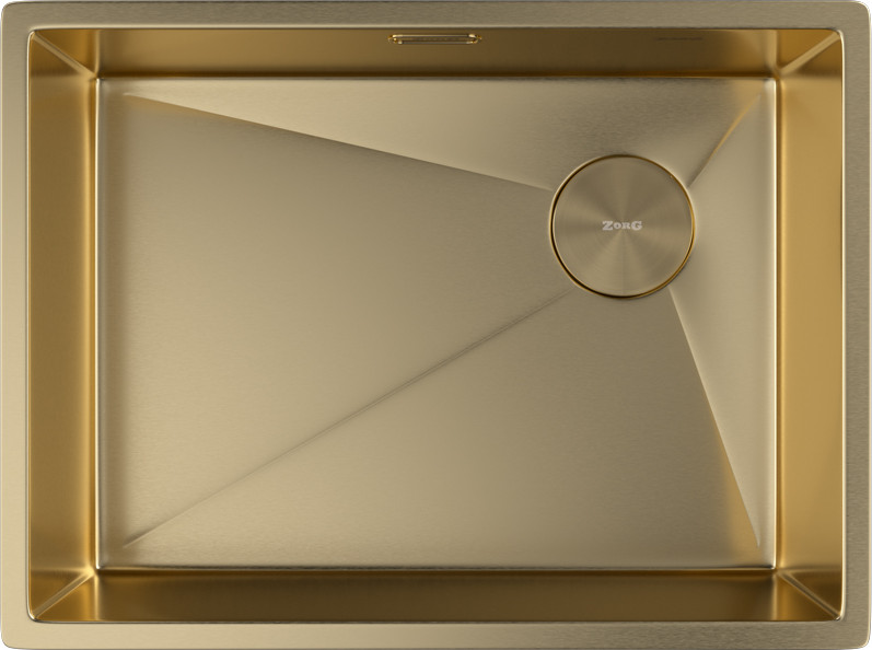 Мойка кухонная ZORG Zerox 59 U / IF Side SF PVD Gold