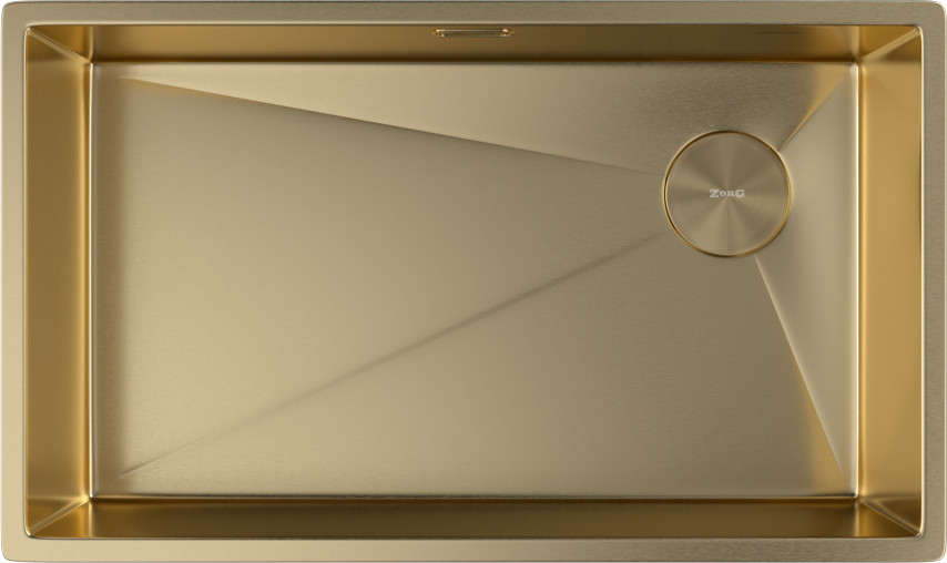 Мойка кухонная ZORG Zerox 74 U / IF Side SF PVD Gold