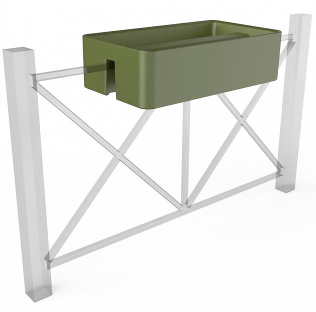 Вазон БЕРКАНО Vittorio Fence 28 DB / 220_013_23 (Olive green)
