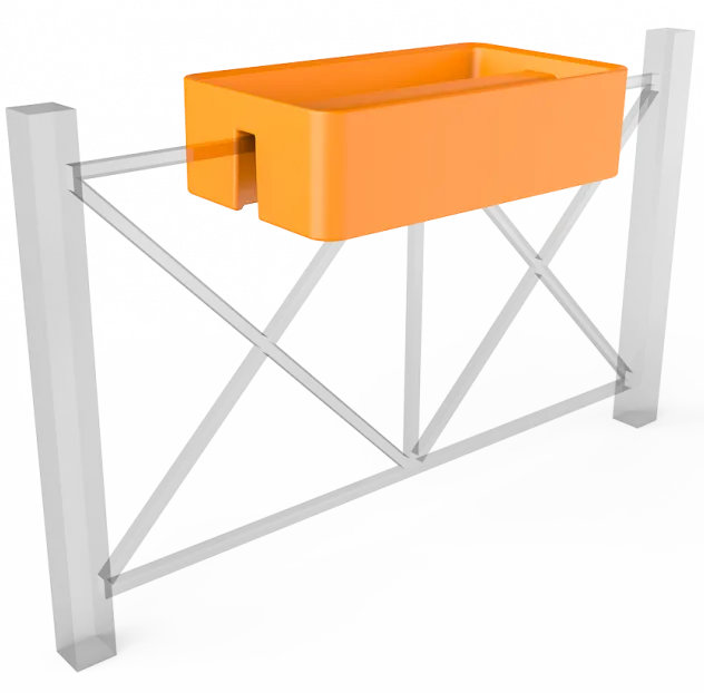 Вазон БЕРКАНО Vittorio Fence 28 DB / 220_013_18 (Orange)
