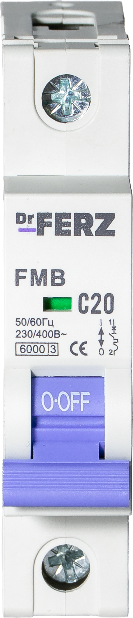 Выключатель автоматический Dr.Ferz FMB-C 6kA 1P 20 C / 21100060FERZ — фото 2