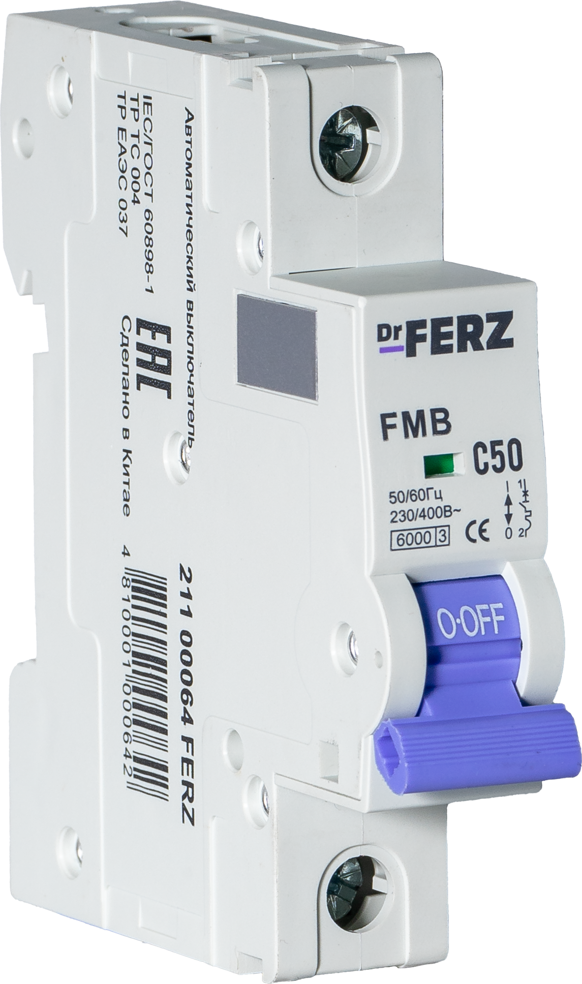 Выключатель автоматический Dr.Ferz FMB-C 6kA 1P 50 C / 21100064FERZ