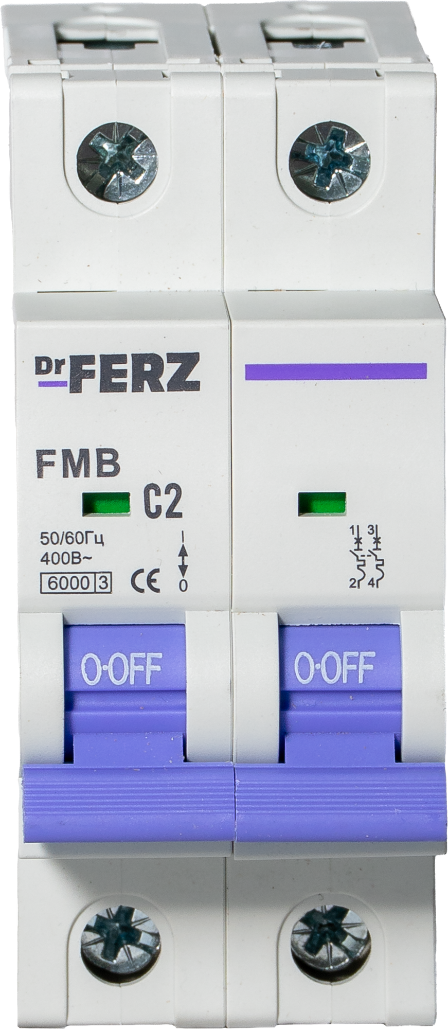 Выключатель автоматический Dr.Ferz FMB-C 6kA 2P 02 C / 21100067FERZ — фото 2