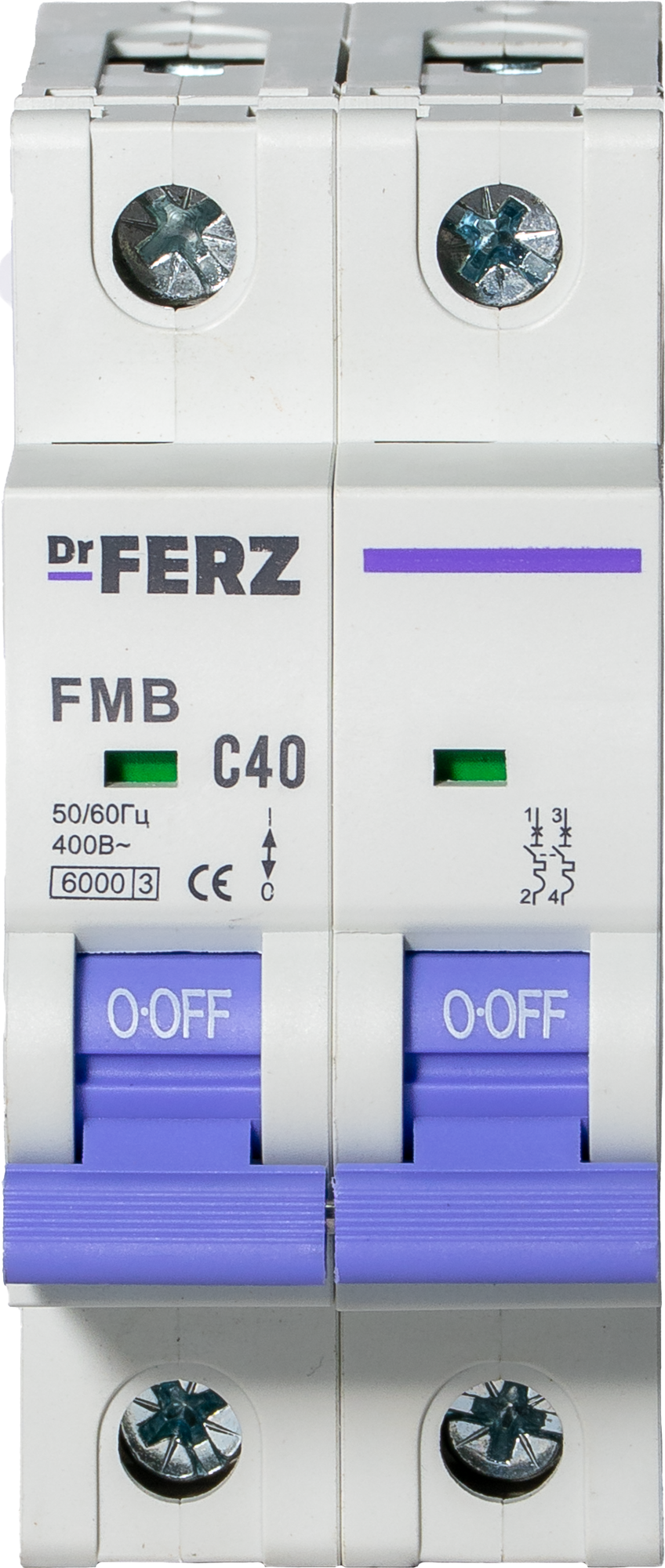 Выключатель автоматический Dr.Ferz FMB-C 6kA 2P 40 C / 21100076FERZ — фото 2