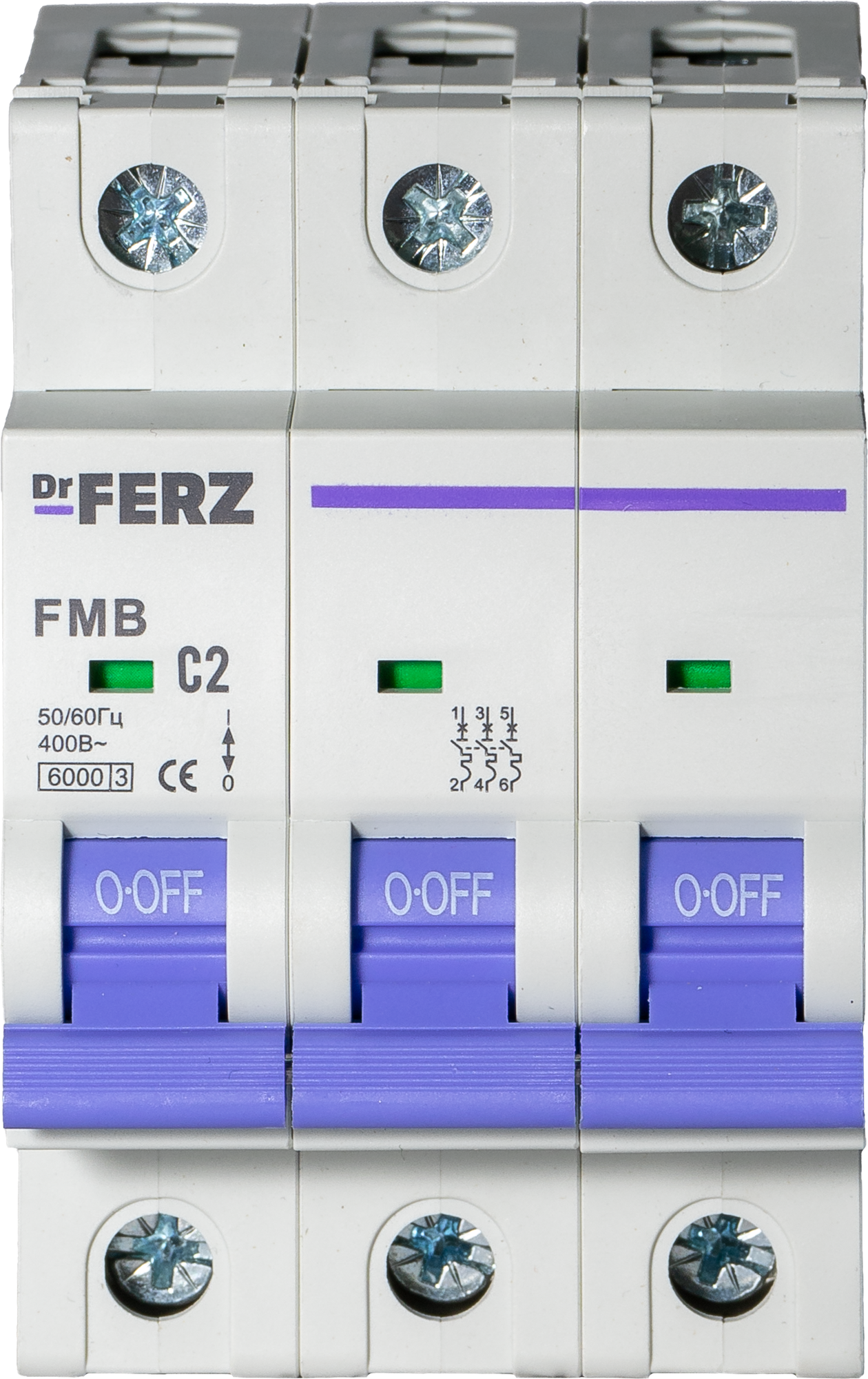Выключатель автоматический Dr.Ferz FMB-C 6kA 3P 02 C / 21100080FERZ — фото 2