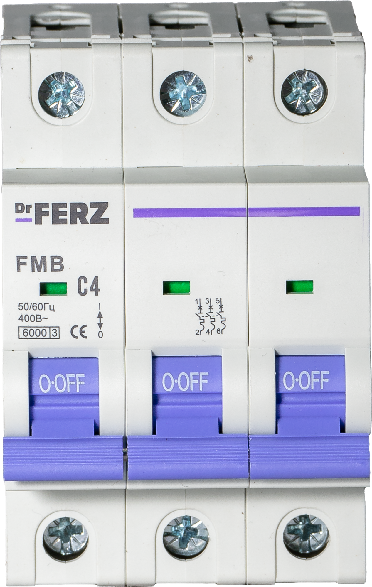 Выключатель автоматический Dr.Ferz FMB-C 6kA 3P 04 C / 21100082FERZ — фото 2