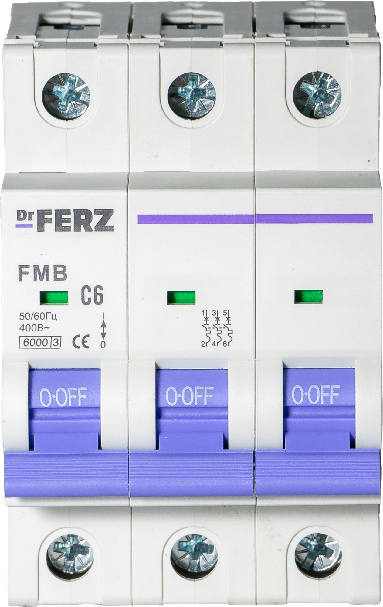 Выключатель автоматический Dr.Ferz FMB-C 6kA 3P 06 C / 21100083FERZ — фото 2