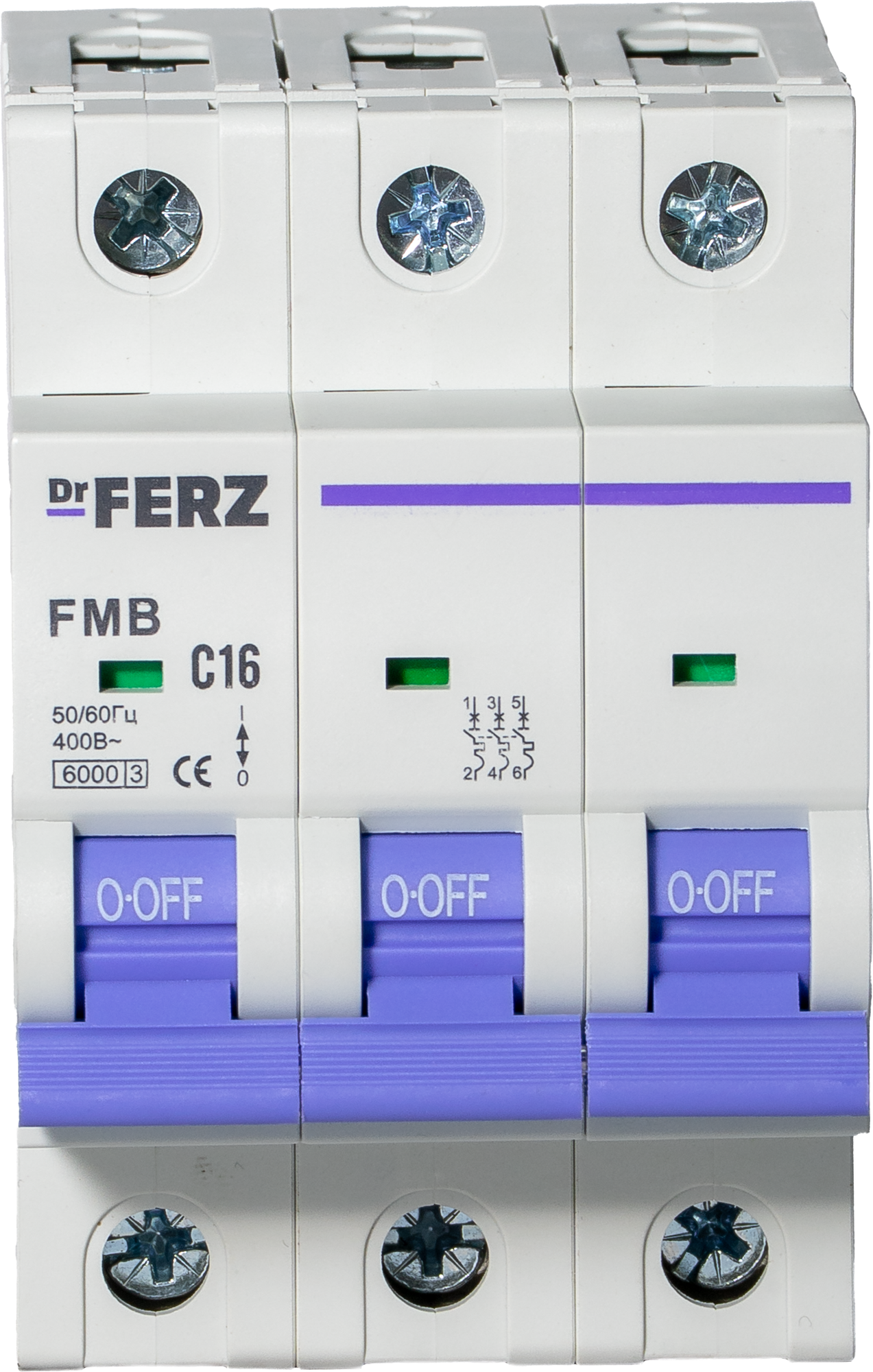 Выключатель автоматический Dr.Ferz FMB-C 6kA 3P 16 C / 21100085FERZ — фото 2