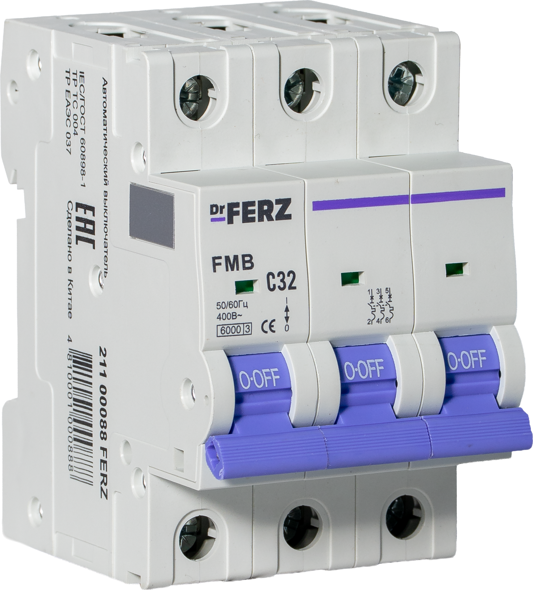 Выключатель автоматический Dr.Ferz FMB-C 6kA 3P 32 C / 21100088FERZ