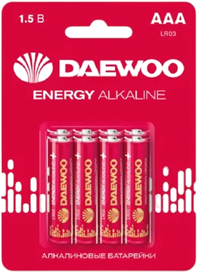 Комплект батареек Daewoo LR03 Energy Alkaline BL- 8 / 5031111